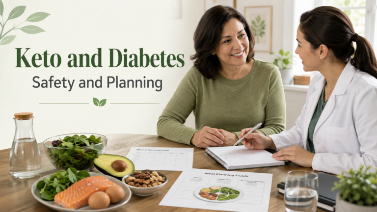 Keto and diabetes safety and planning discussion between a patient and healthcare professional.