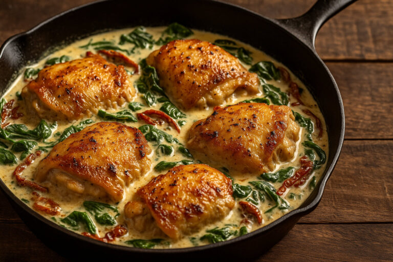 Creamy Tuscan Chicken in Garlic-Parmesan Sauce