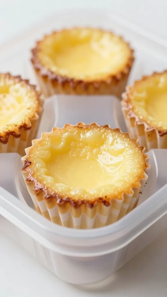 closeup of reheated egg muffin cup on to-go container lid